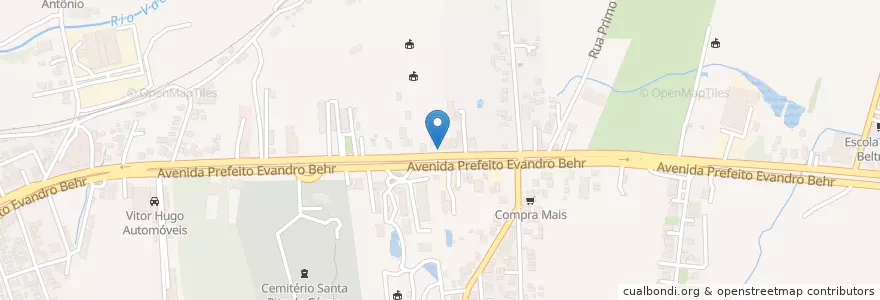 Mapa de ubicacion de Bar do Ricardo en ブラジル, 南部地域, リオグランデ・ド・スル, Região Geográfica Intermediária De Santa Maria, Região Geográfica Imediata De Santa Maria, Santa Maria.