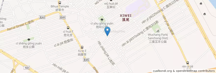 Mapa de ubicacion de 大埔鐵板燒 en Taiwan, 新北市.