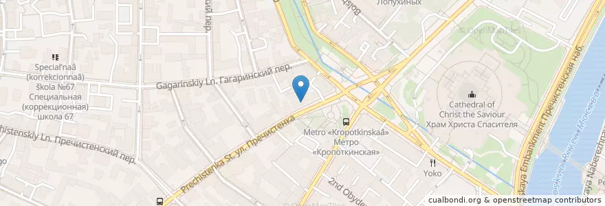 Mapa de ubicacion de Православная аптека en Russia, Central Federal District, Moscow, Central Administrative Okrug, Khamovniki District.