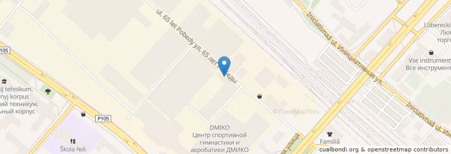 Mapa de ubicacion de Столовая en روسيا, Центральный Федеральный Округ, محافظة موسكو, Городской Округ Люберцы.