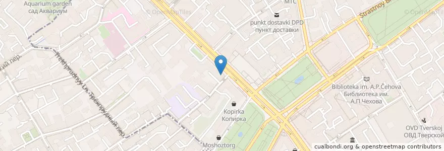Mapa de ubicacion de Cinnabon en Россия, Центральный Федеральный Округ, Москва, Центральный Административный Округ, Тверской Район.
