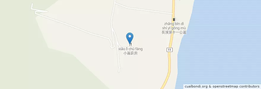 Mapa de ubicacion de 小麗廚房 en Taiwan, 臺灣省, Condado De Taitung, 長濱鄉.