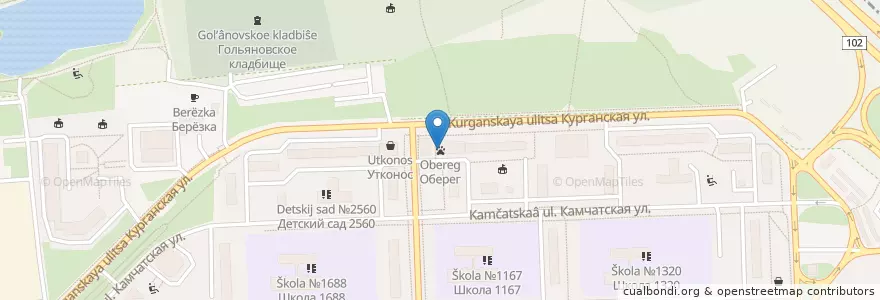 Mapa de ubicacion de Оберег en Russie, District Fédéral Central, Moscou, Восточный Административный Округ, Район Гольяново.