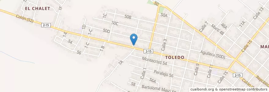 Mapa de ubicacion de Farmacia Toledo en Kuba, Artemisa, Artemisa, Ciudad De Artemisa.