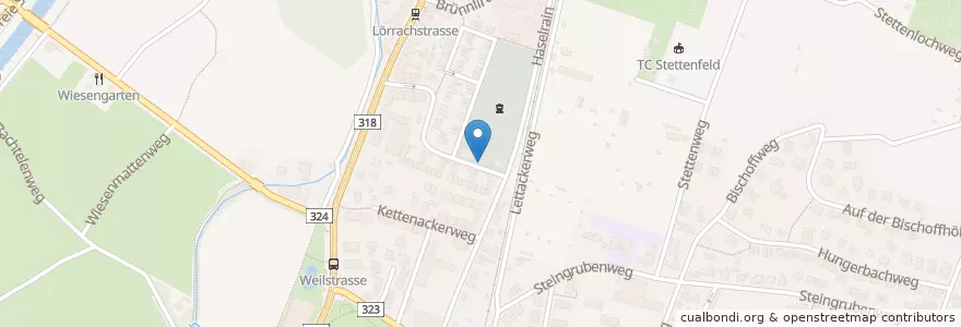 Mapa de ubicacion de Parkplatz am Friedhof en Schweiz/Suisse/Svizzera/Svizra, Riehen, Basel-Stadt, Riehen.