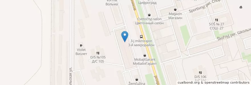 Mapa de ubicacion de Примавера en Rússia, Северо-Западный Федеральный Округ, Республика Коми, Городской Округ Сыктывкар.