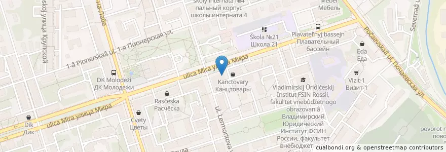 Mapa de ubicacion de Центр-Авто en Rusia, Distrito Federal Central, Óblast De Vladímir, Городской Округ Владимир.
