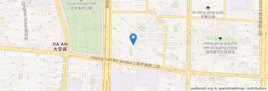 Mapa de ubicacion de the Diner樂子 en 臺灣, 新北市, 臺北市, 大安區.