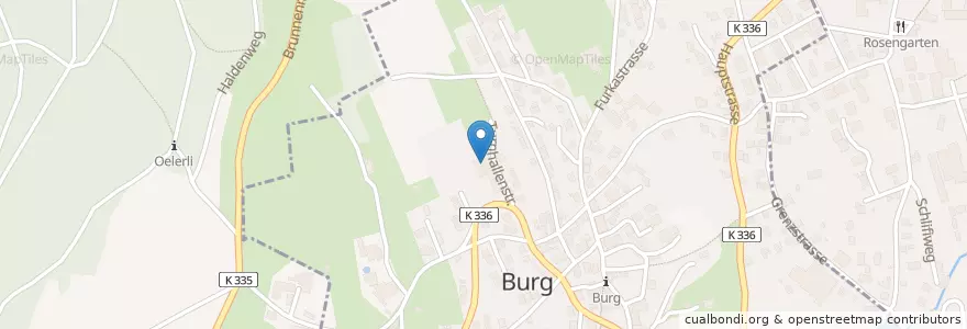 Mapa de ubicacion de Gemeindebibliothek Burg en Suíça, Aargau, Bezirk Kulm, Burg, Menziken.