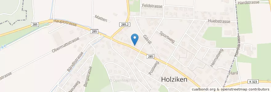 Mapa de ubicacion de Schul- und Gemeindebibliothek Holziken en Schweiz, Aargau, Bezirk Kulm, Holziken.
