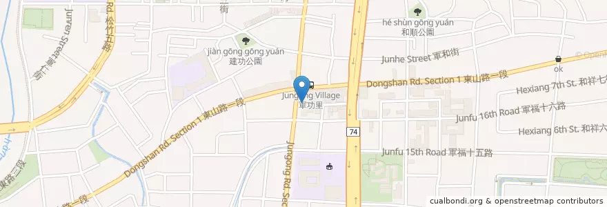 Mapa de ubicacion de 大樹連鎖藥局 北屯軍功藥局 en 臺灣, 臺中市, 北屯區.