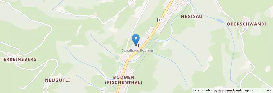 Mapa de ubicacion de Mittagstisch Fischenthal en سويسرا, زيورخ, Bezirk Hinwil, Fischenthal.