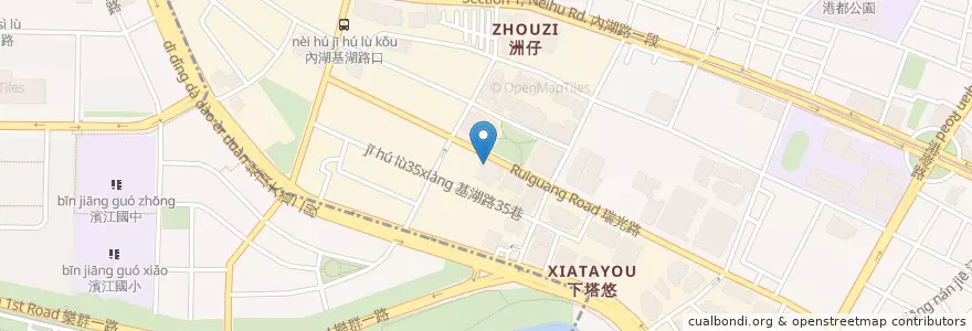 Mapa de ubicacion de 合作金庫商業銀行 en Taiwan, 新北市, Taipei, 內湖區.