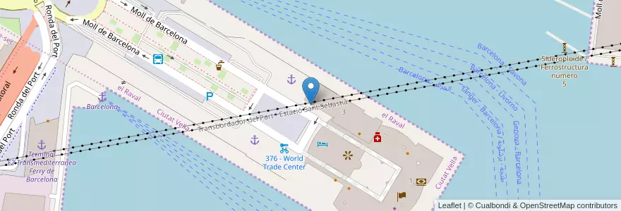 Mapa de ubicacion de 375 - World Trade Center en İspanya.