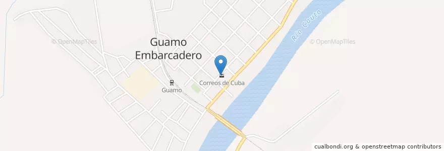 Mapa de ubicacion de Correos de Cuba en کوبا, Granma, Río Cauto.