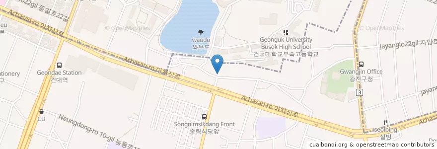 Mapa de ubicacion de The Su Coffee! en Corée Du Sud, Séoul, 광진구, 자양1동.