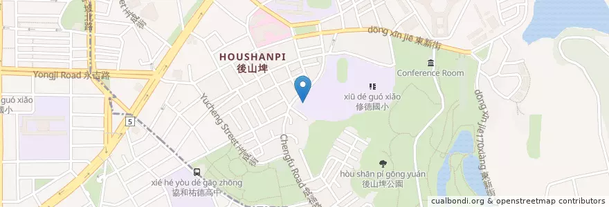 Mapa de ubicacion de 龍華民眾閱覽室 en 타이완, 신베이 시, 타이베이시, 난강 구.