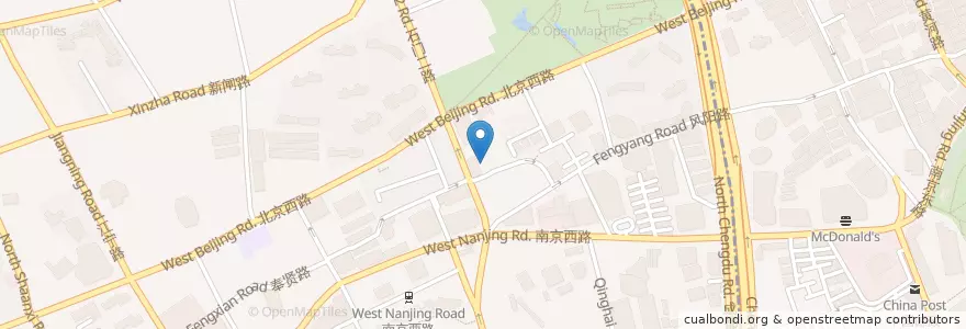 Mapa de ubicacion de Am Art Space en China, Shanghái, Jing'an.