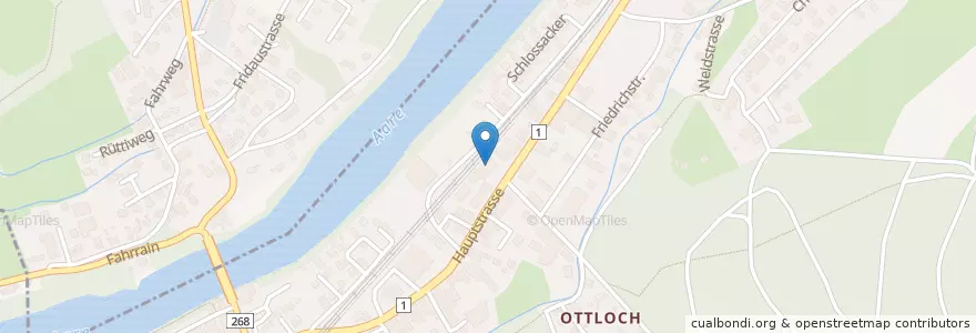 Mapa de ubicacion de Schul- und Gemeindebibliothek Murgenthal en Switzerland, Aargau, Bezirk Zofingen, Murgenthal.