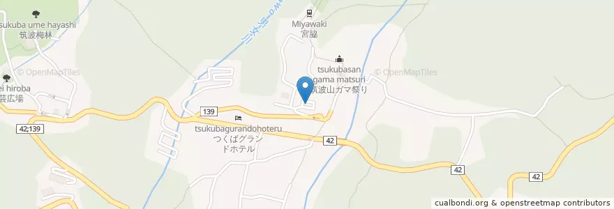 Mapa de ubicacion de 筑波山神社駐車場 en اليابان, إيباراكي, つくば市.
