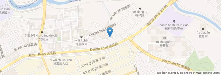 Mapa de ubicacion de 美日安藥局 en تایوان, کائوهسیونگ, 楠梓區.