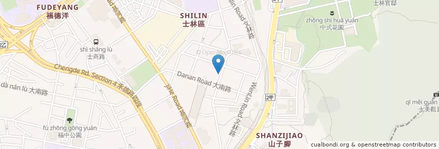 Mapa de ubicacion de 海友十全排骨 en 타이완, 신베이 시, 타이베이시, 스린 구.