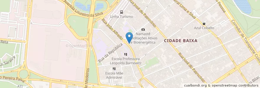 Mapa de ubicacion de Bar Bilhar Psiquiatra en 巴西, 南部, 南里奥格兰德, Região Metropolitana De Porto Alegre, Região Geográfica Intermediária De Porto Alegre, Região Geográfica Imediata De Porto Alegre, 阿雷格里港.