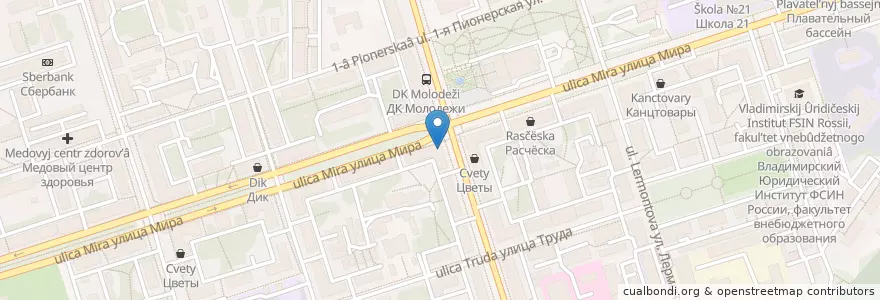 Mapa de ubicacion de Норма en ロシア, 中央連邦管区, Владимирская Область, Городской Округ Владимир.