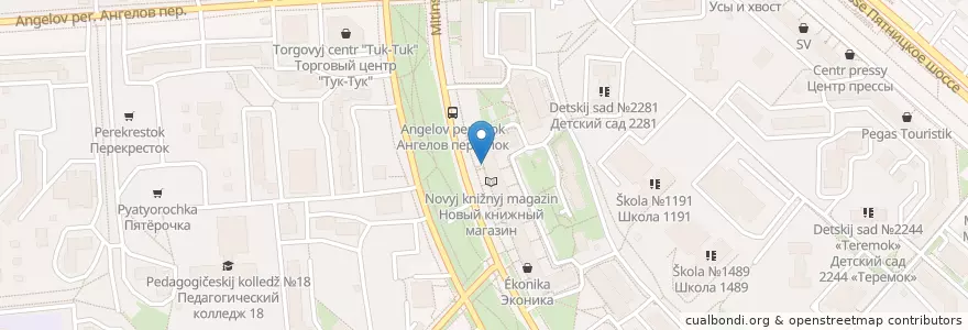 Mapa de ubicacion de Medok en Rusland, Centraal Federaal District, Moskou, Северо-Западный Административный Округ, Район Митино.