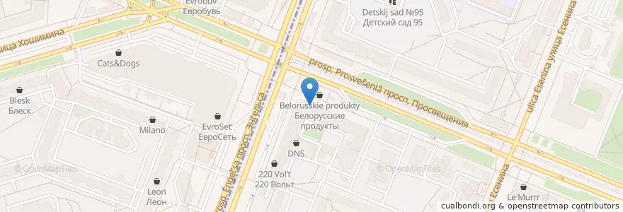 Mapa de ubicacion de VTB Bank en Russia, Northwestern Federal District, Leningrad Oblast, Saint Petersburg, Vyborgsky District, Округ Сергиевское.