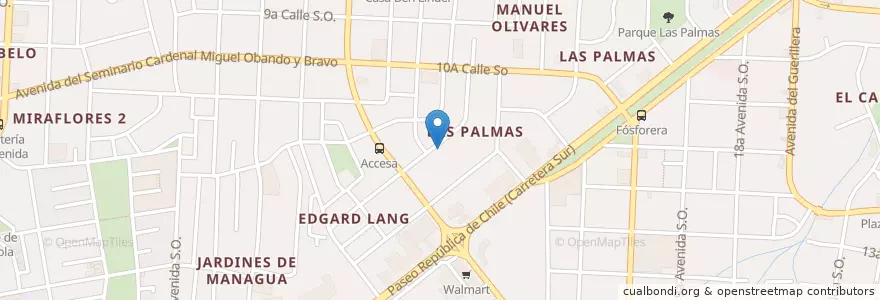 Mapa de ubicacion de PharmaInn en Nicarágua, Departamento De Managua, Managua (Municipio).