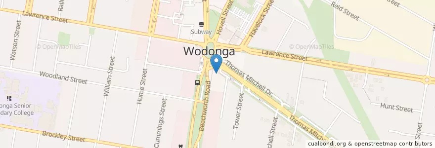Mapa de ubicacion de Indian Chimmey en 오스트레일리아, Victoria, City Of Wodonga.