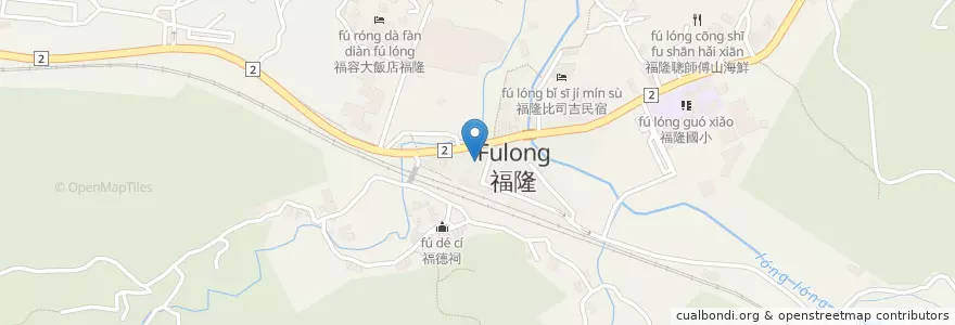 Mapa de ubicacion de 瑞芳地區農會福隆辦事處 en تايوان, تايبيه الجديدة, 貢寮區.