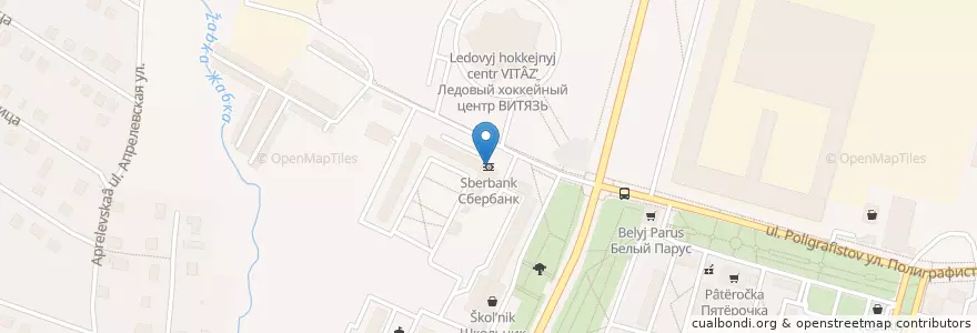 Mapa de ubicacion de Сбербанк en Rusia, Центральный Федеральный Округ, Московская Область, Городской Округ Чехов.