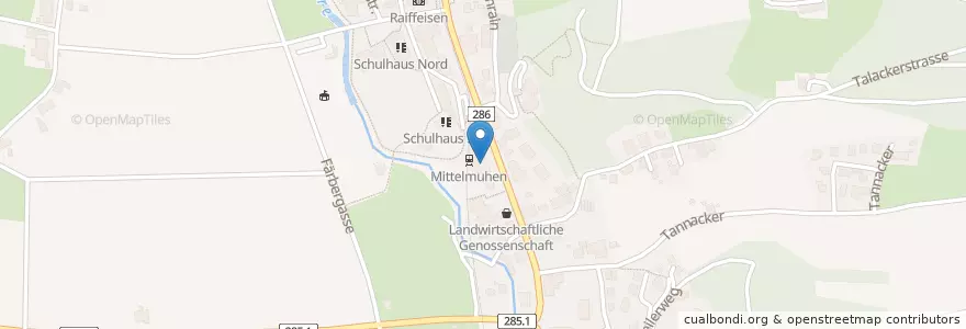Mapa de ubicacion de TopPharm Zentrum Apotheke en Suíça, Aargau, Bezirk Aarau, Muhen.