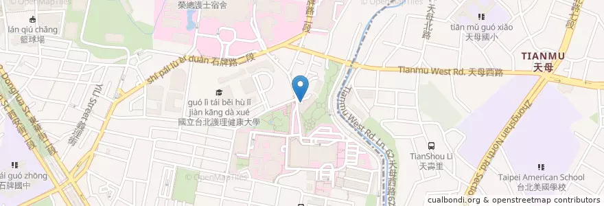 Mapa de ubicacion de 地下停車場 en 臺灣, 新北市, 臺北市, 北投區.