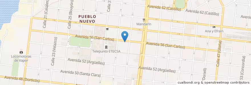 Mapa de ubicacion de CADECA en 쿠바, Cienfuegos, Cienfuegos, Ciudad De Cienfuegos.