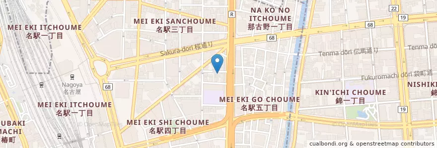 Mapa de ubicacion de 慈光寺 en 일본, 아이치현, 나고야 시, 中村区.