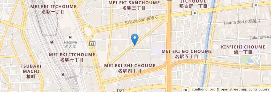 Mapa de ubicacion de Sayuri en Japão, 愛知県, Nagoia, 中村区.
