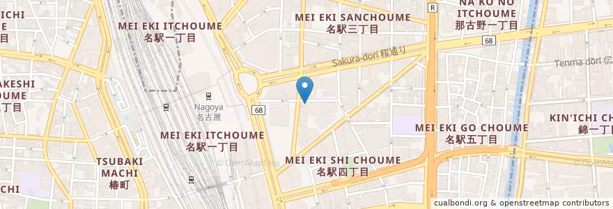 Mapa de ubicacion de つぼ八 en Japon, Préfecture D'Aichi, 名古屋市, 中村区.