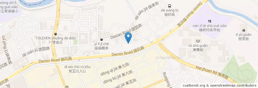 Mapa de ubicacion de 強強滾火鍋 en 타이완, 가오슝시, 난쯔구.