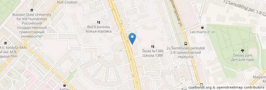 Mapa de ubicacion de Прэго en Russie, District Fédéral Central, Moscou, Центральный Административный Округ, Тверской Район.