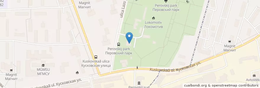 Mapa de ubicacion de Перовский дворик en Russia, Distretto Federale Centrale, Москва, Восточный Административный Округ, Район Перово.