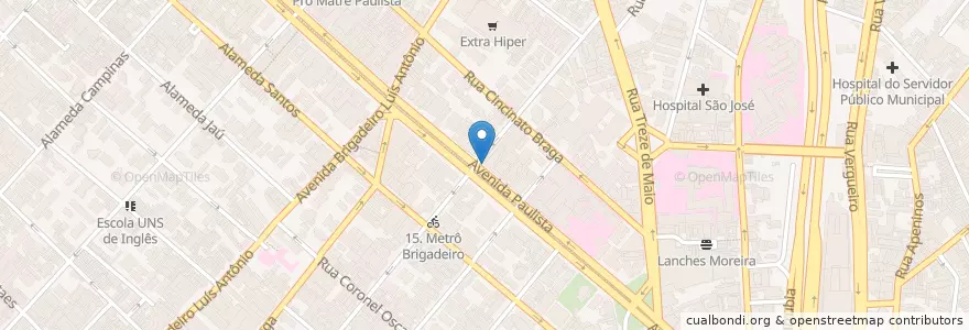 Mapa de ubicacion de Fran's Café en Brasil, Región Sudeste, San Pablo, Região Geográfica Intermediária De São Paulo, Região Metropolitana De São Paulo, Região Imediata De São Paulo, San Pablo.