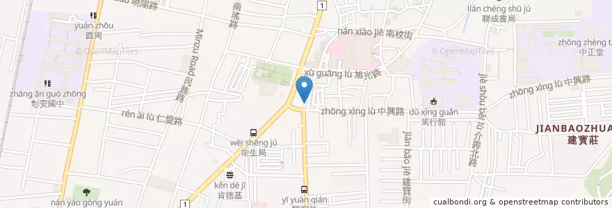 Mapa de ubicacion de 番社洋百姓公廟 en Taiwan, 臺灣省, 彰化縣, 彰化市.