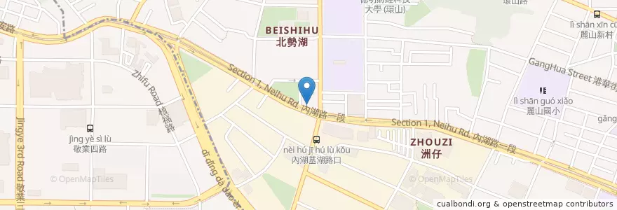 Mapa de ubicacion de 黑美林 en 台湾, 新北市, 台北市, 内湖区.