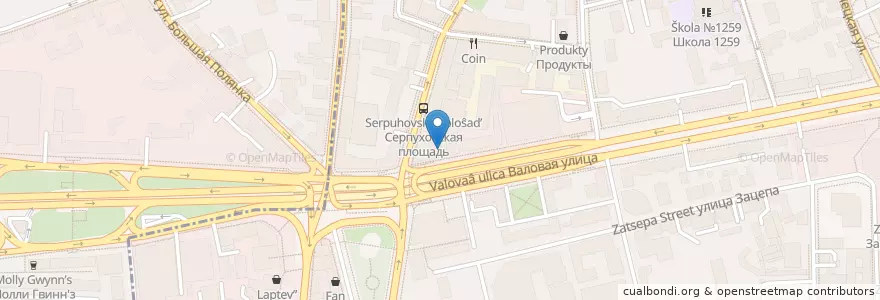Mapa de ubicacion de Белый лист en Rusia, Distrito Federal Central, Москва, Distrito Administrativo Central, Район Замоскворечье.