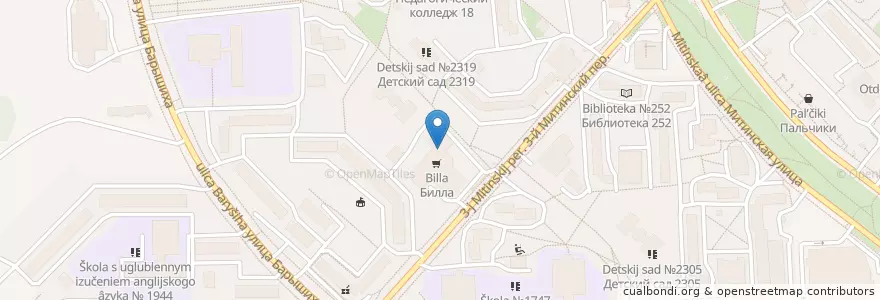 Mapa de ubicacion de Юнистрим en Россия, Центральный Федеральный Округ, Москва, Северо-Западный Административный Округ, Район Митино.