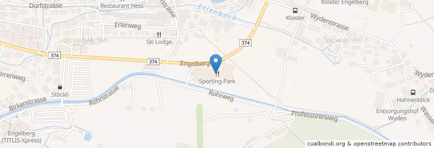 Mapa de ubicacion de Sporting-Park en 瑞士, Obwalden, Engelberg.
