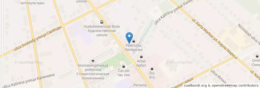 Mapa de ubicacion de Калинка en Russland, Föderationskreis Ural, Oblast Swerdlowsk, Восточный Управленческий Округ, Городской Округ Ирбитское, Городской Округ Ирбит.
